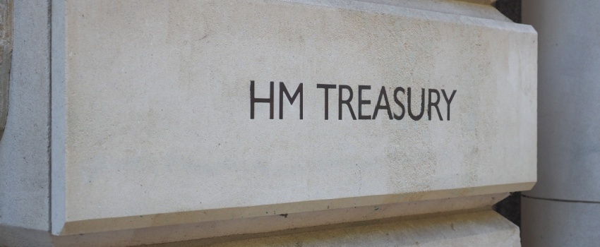 exterior of HM Treasury, London